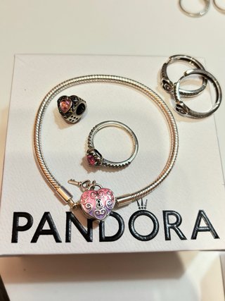 Lote Pandora Corazones Rosas | Elegancia y Romanti