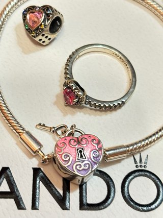 Lote Pandora Corazones Rosas | Elegancia y Romanti