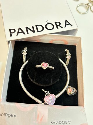 Lote Pandora Corazones Rosas | Elegancia y Romanti