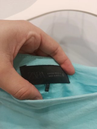 Vestido Zara Turquesa Talla Xs