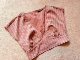 Top Guess Rayas Rosa Talla M