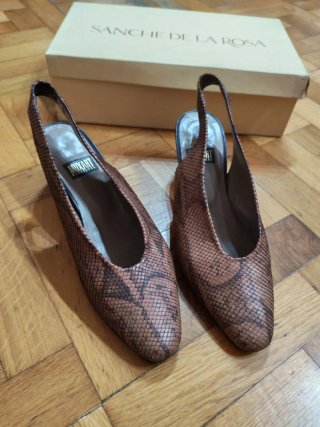 Sanche de la Rosa Zapatos Slingback Piel Serpiente