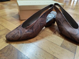 Sanche de la Rosa Zapatos Slingback Piel Serpiente