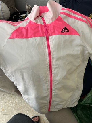 Chaqueta Adidas Blanca y Rosa