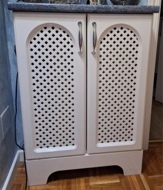Mueble cubre radiador blanco