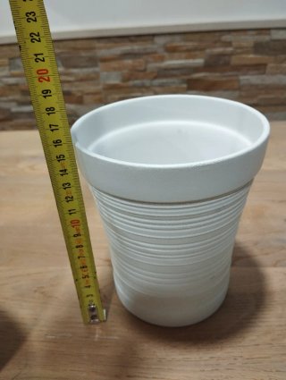 Juego de 3 macetas (metal y ceramico)