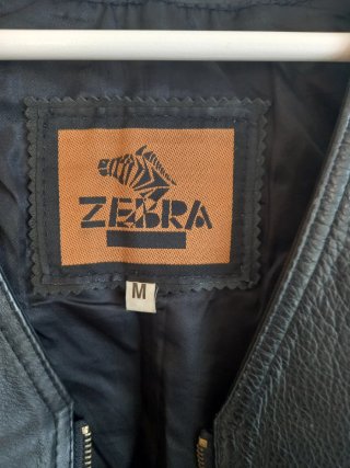 Chaleco Biker Piel Zebra Talla M