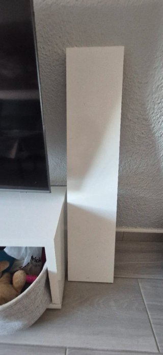 Mueble comedor estantería blanco y negro