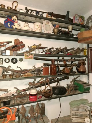 Lote de objetos decorativos antiguos