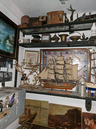 Lote de objetos decorativos antiguos
