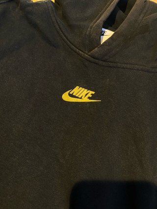 Sudadera Nike Premium Retro Negra Dorada XL Niño