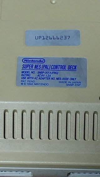 Super Nintendo PAL -SOLO CONSOLA-