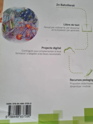 Libro de química 2 bachillerato 978-84-486-3759-0