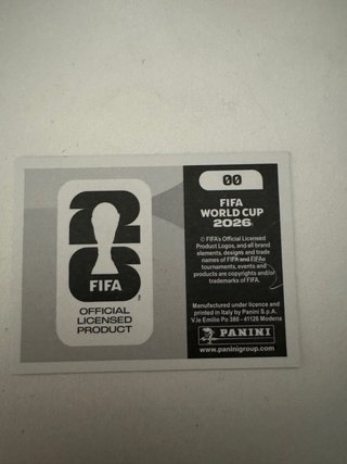 Cromo 00 Panini Mundial 2026