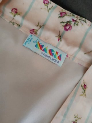 Pigiama donna color pesca fantasia floreale