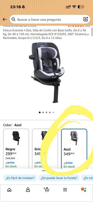 Silla coche bebé Chicco Everone I-size