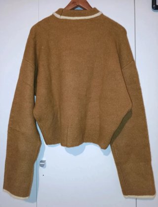 Jersey Zara Punto Marrón Talla M