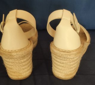 Sandalias cuña esparto Mango T.37