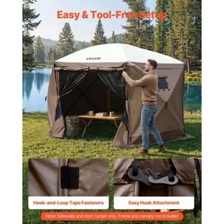 Pareti laterali per gazebo, 1,73 x 1,48 m, Pareti