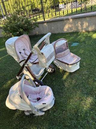 Carro Bebé Bébécar 3 Piezas Rosa negociable
