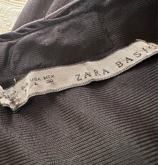 Vestido de fiesta Zara gris, muy oscuro