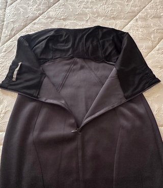 Vestido de fiesta Zara gris, muy oscuro