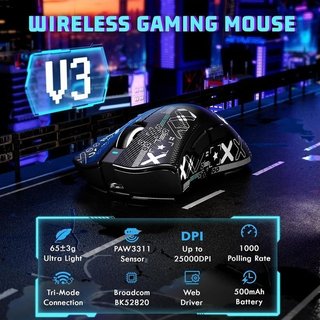 Ratón gaming MAMBASNAKE V3 2,4G, BT, cable NUEVO