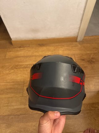 Casco Acerbis gris y rojo
