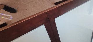 Mesa extensible Salón Madera y Cristal