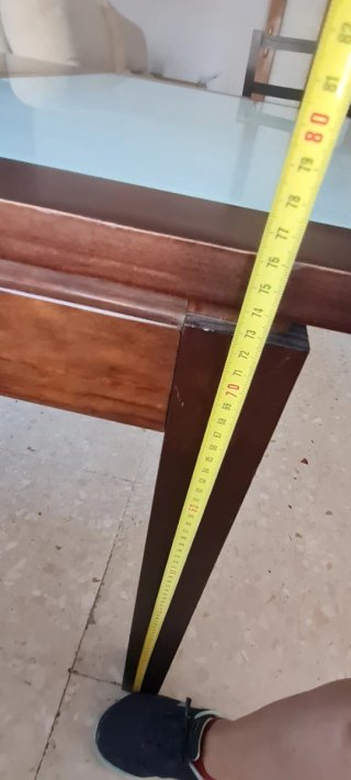 Mesa extensible Salón Madera y Cristal