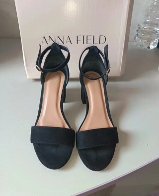 Anna Field Sandali Neri Tacco Medio