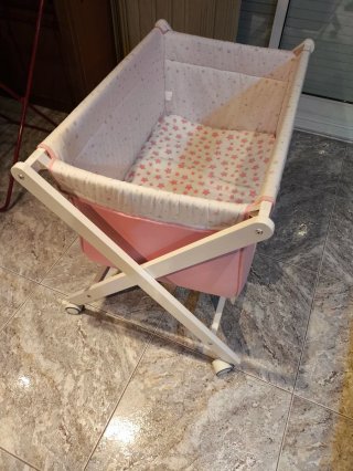 Mecedora cuna tela estrellas