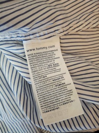 Camisa Tommy Hilfiger Rayas Azul y Blanca
