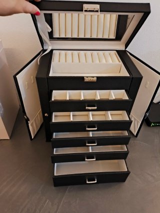 Portagioie grande nero e beige