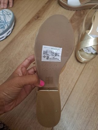 Sandalias doradas Green Coast Talla 36