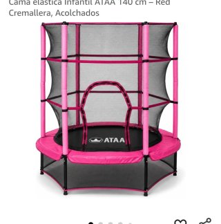 Cama elástica infantil rosa