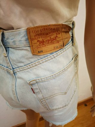 Levi's Shorts Vaqueros Azules Desgastados
