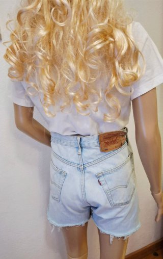Levi's Shorts Vaqueros Azules Desgastados