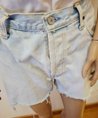 Levi's Shorts Vaqueros Azules Desgastados