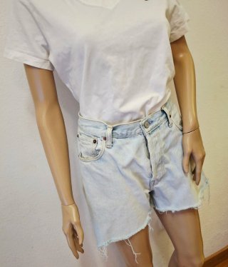 Levi's Shorts Vaqueros Azules Desgastados