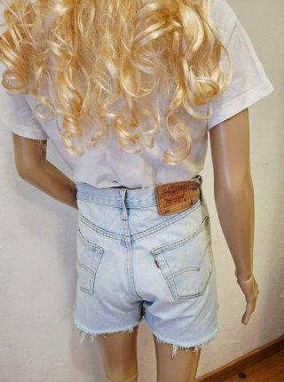 Levi's Shorts Vaqueros Azules Desgastados