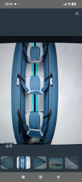 Kayak hinchable 3 plazas con remos