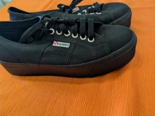 Superga nere donna