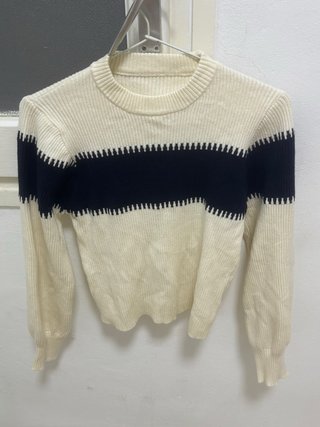 Jersey de rayas blanco y negro