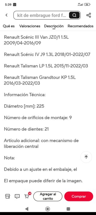 kit de embrague nuevo