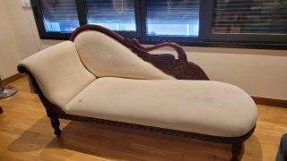 Sofá Toscano Beige y Madera