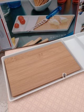 Antipastiera AD TREND bamboo e porcellana 15€