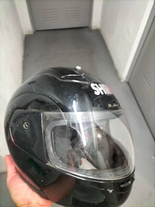 Casco Moto Shiro Negro en buen estado talla 28mm
