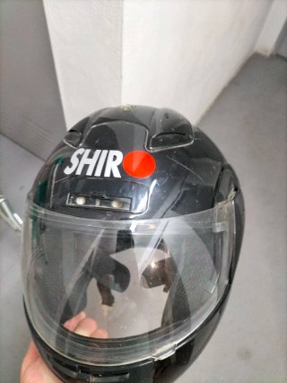Casco Moto Shiro Negro en buen estado talla 28mm