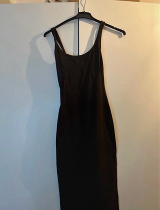Vestido marrón largo tirantes